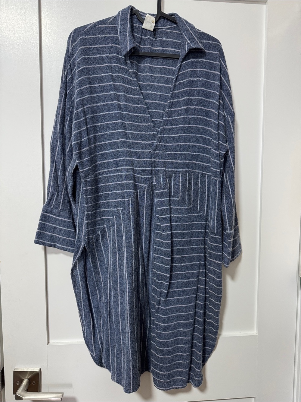 Striped Navy Blue Women's Tunic Top